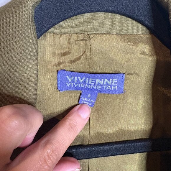 Vivienne Tam pea green single button blazer - Picture 5 of 6